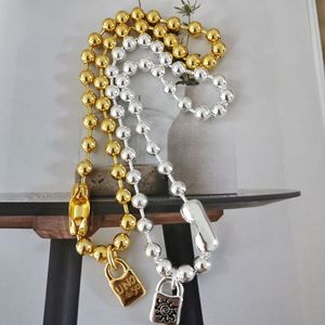 Lyxsmycken silverarmband pärlarmband halsband guldpläterade smycken med uno logo passar europeisk stil gåva för kvinnor män grossist