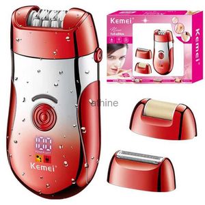 Epilatorer Kemei 3in1 Washable Epilator Electric Female Face Body Hair Removal Ben Bikini Lady Shaver Callus Remover Readgeble YQ240119