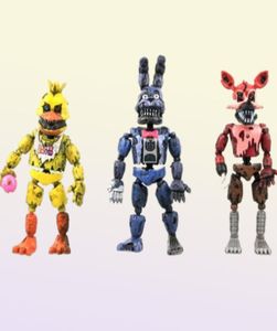 Giochi FNAF Five Nights at Freddy039s 14517cm Nightmare Freddy Chica Bonnie Funtime Foxy Action PVC Figure bambole modello Giocattoli 63976820