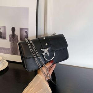 2024French niche minimalist swallow crossbody for women 2023 new western-style texture single shoulder small square bag bags