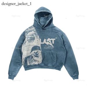 Men's Hoodies Sweatshirts Womens Harajuku Retro Y2K Hoodrich Streetwear Gothic Casual Alphabet Blast Print Pattern Skull Trendy Fashion White Fox Hoodie 923