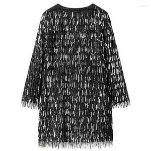 Casual Dresses Sexy Sequins Tassels Dress For Women Short Backless Elegant And Pretty Women's