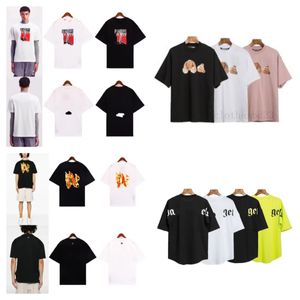 Palm T-Shirts Designerhemden für Männer Junge Mädchen Schweiß T-Shirts Drucken Bär Übergroße atmungsaktive lässige T-Shirts 100% reines Baumwollgröße L XL Designer T Shirt