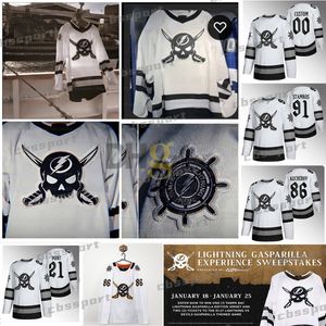 Costurado Nikita Kucherov Lightning 2024 Gasparilla Jersey Steven Stamkos Andrei Vasilevskiy Mikhail Sergachev Brayden Point Anthony Cirelli Victor Hedman