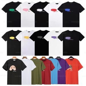 Designer Bear Palms Palmangel Tees Camiseta Moda Verão Mens Mulheres Camisetas Manga Longa Tops Luxurys Carta Roupas de Algodão Curto Palm Angel