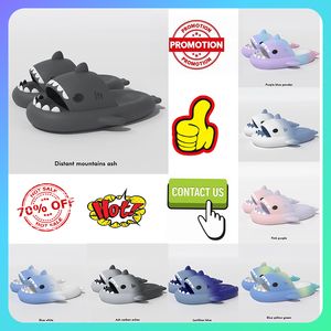 Designer Casual Platform shark Slides Slippers Men Woman anti rainbow fashion slip wear-resistant Light weight breathable Low cut soft sandals size36-45