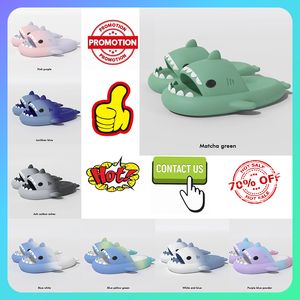 Designer casual plataforma tubarão slides chinelos homens mulher arco-íris moda antiderrapante resistente ao desgaste novidade respirável corte baixo sandálias super macias tamanho 36-45