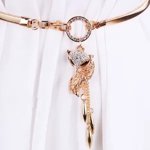 Pasy 70 cm modny elastyczny pasek słonia diamentowy wisiorek dekoracyjny łańcuch tali