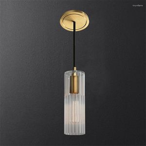 Pendant Lamps Post-modern All-copper Crystal Lights Luxury Living Room Bedroom Bedside Designer Restaurant Bar Hanging