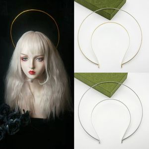 Acessórios de cabelo de coroa de design de fileira dupla tiara de ouro nupcial halo coroa joias para mulheres faixa de cabelo de metal 240119