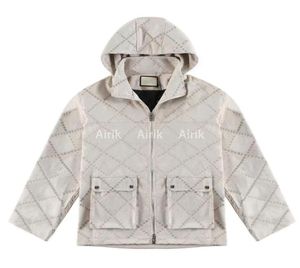 Mens Jacket Women Girl Coat Production Hooded Jackets med bokstäver Windbreaker Zipper Hoodies For Men Sportwear Tops Clothing3015673