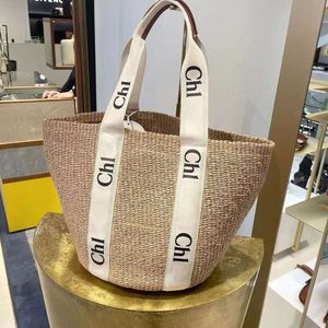 Women Tote Designer Cross Body Słomka Mężczyźni Mężczyźni Splotowe wakacyjne torby ręczne