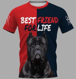 CLOOCL Tiere Haustier Hund Cane Corso Herren T-shirts Kurzarm Männer Kleidung Unisex Harajuku T Shirts 3D Druck Shirt2137019