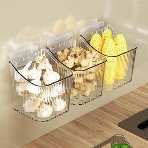 Kitchen Storage Ginger And Garlic Basket Convenient Easy Installation Neat Orderly Durable Materials Multi-functional Design