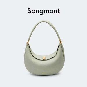 Songmont Songyue série prepúcio camada de couro designer novos produtos primavera e verão bolsa de ombro único nas axilas em forma de crescente para mulheres