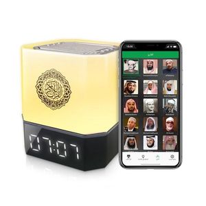 Högtalare App Control Koran Talare Digital Azan Clock med Koran Recitation Translation Bluetooth Talare Wireless Remote LED Night Light