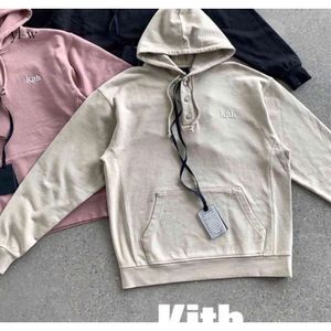 Kith z kapturem bluzy 2023 Nowy haft kith z kapturem bluzy mężczyźni kobiety pudełko bluza z kapturem jakość w środku tag Kith 6507