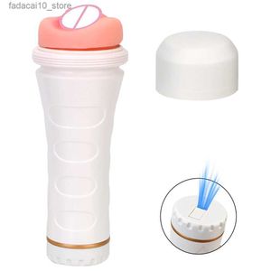 Other Health Beauty Items Real Pussy Artifical Vagina Sexy Light Shape Big Male Masturbation Cup Penis Pump For Men Adult Q240119