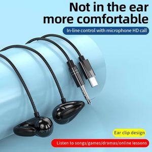 Cuffie 2023 Nuova conduzione ossea cablata Cuffie all'aria aperta di seconda generazione Clip Ear Musica con cancellazione del rumore Cuffie HD Chiamate Sport Auricolare 3,5 mm