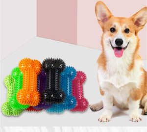 Pet Toy TPR Bite-resistent Tanding Stick Dog Tooth Cleaning tugga med tagg Ben Small Medium och stor hund tristess leksak valp tugga leksaker tpr ben