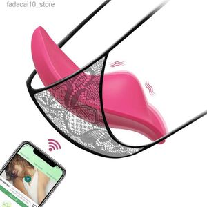 Outros itens de beleza para saúde Bluetooth App Vibradores Controle Remoto Estimulação Clitoriana Vestível 9 Modos Calcinha Vibratória Adulto para Mulheres Casais Q240119