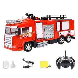 Electric/RC Car 4Channel 2.4G Radiokontrollerad bilsimulering Remote Control Fire Engine Fire Truck med sprayfunktion Remote Control Car ModelVaiduryB