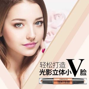 Concealer charmig concealer dubbel huvud hög glans två färg tredimensionell naturlig naken makeup concealer