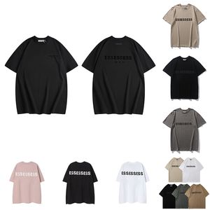 T-Shirt essentialsshirt Tshirts Solid color loose Mens Women Designers TShirt Tees Fashion design Tops Man trend Hip Hop Clothing Shorts Sleeve Clothes Tee