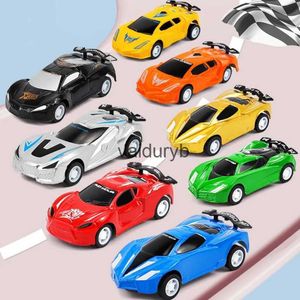 Modellbyggnadssatser 2st/set Mini Toy Car Model Diecast Pull Back Racing Car Simulation Bus Truck Fordon Söta plastleksaker för pojkar LDREN GENTSVAIDURYB