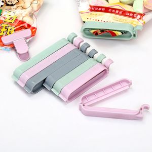 12 Teile/satz Kunststoff Tasche Seal Stick Küche Lagerung Tasche Clip Frische Lebensmittel Lagerung Bar Sealer Clips Househoud Snacks Taschen Klemme stange BH7914 FF