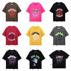 T-shirt da uomo Spider Web Designer Sp5der T-shirt da donna Moda 55555 Maniche corte New Trendy Couple Outfit Oversize stampato Estate Y30p