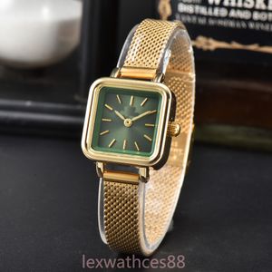 DWs Watch wellingtones Ladies Watch DesignerSmall danie Square Pantheon Fashion Square Tank Ouro e Prata Relógio Montre Luxe Business Edition Tamanho 37mm