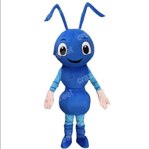 Fantasia de mascote de formiga azul, fantasia de personagem de desenho animado, dia das bruxas, natal, vestido de festa, tamanho adulto, aniversário, roupa ao ar livre