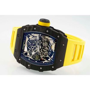 Superclone AAA Designer Automatiska Watchmen Richar RM35-02 Titta på lyxiga kolfiberfodral ihålig utifrån avancerad vattentät armbandsur med ruta 26QY