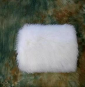 Alta qualidade pele do falso inverno mão muff marfim cor branca barato quente nupcial handwarmers quente pele do falso muffs luvas de casamento 4886339