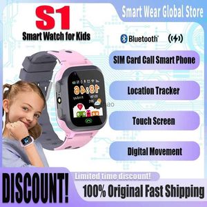 Smart Watches Smart Watch Kids Gift Boys Girls Watches Sim Card Call Smart Phone With Light Touch Screen Sport English LBS Location Tracker S1