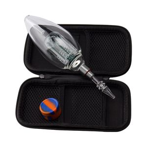 Glassvape666 NC042 Dab Rig Glass Bong Smoking Pipe Bag Set Arm Tree Perc OD 63mm Bubbler Ash Catcher Bongs 510 Titanium Nail Quartz Banger Nail 45/90 Degree Dabber Tool