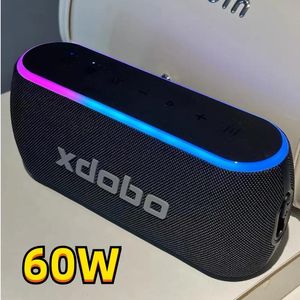 Alto-falantes 60W de alta potência XDOBO X8 III Bluetooth Speaker IPX7 Outdoor Waterproof Popular Subwoofer Parante Bluetooth com RGB Light Boombox