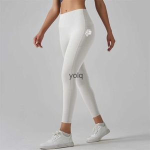 Kvinnor Pants Capris Sport She Utility Tight Long Composite High midjestrumpbyxor Elastiska Ultra Thin Quick Torking Fitness Leggings Womenyolq