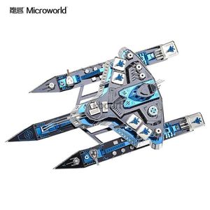 Craft Tools Microworld 3D metal puzzle Leader NO 1 warship Model kits DIY Laser Cut Jigsaw Model gift For Adult Educational Toys Desktop YQ240119