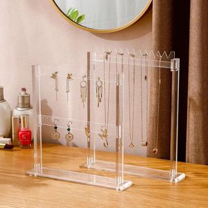 Bracelets Acrylic Necklace Earring Stand Holder Jewelry Display Case Hanging Earing Organizer Bracelet Stamds Jewellery Holders Shelf