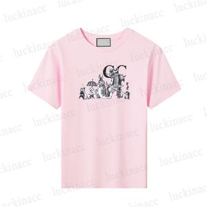 Brand Colorful Children Short Sleeve Tshirt For Boys And Girls Summer Outdoor Clothing Animal Queue Printing Tops Clothing SDLX Luckinacc