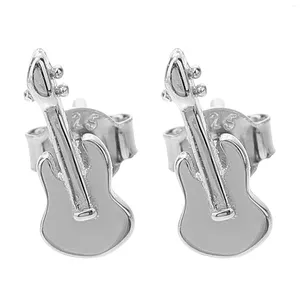 Orecchini a bottone Decor Earbob Guitar Drop Elegante zircone Moda per donna Decorativo