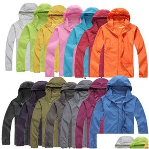 Men'S Jackets New Summer Brand Womens Mens Fast Drying Outdoor Casual Sports Waterproof Uv Jackets Coats Windbreaker Drop Delivery App Dhxne