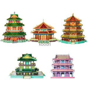 Craft Tools Art Model 3D Metal Puzzle National Tide in the Palm Building Model Kits DIY LASER CUT MONTERING JIGSAW Toys Gift for Children YQ240119