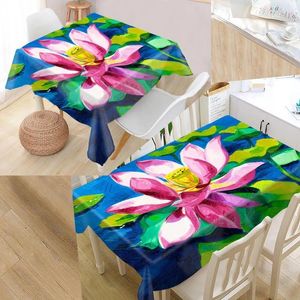 Toalha de mesa personalizada Lotus moderna toalha de mesa à prova de poeira impressão de alta qualidade tudo para casa e cozinha 0918