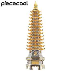 Strumenti artigianali Piececool Puzzle 3D in metallo WENCHANG Kit di costruzione di torri per adulti Kit modello fai da te Rompicapo Giocattoli Miglior regalo di compleanno YQ240119