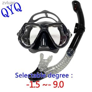 Dykningstillbehör QYQ Snorkling Mask Optical Myopia Diving Glasses Vuxen Universal Power Lens Diving Mask YQ240119