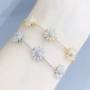 Braccialetti con ciondoli Bracciale con zirconi Design femminile delle maree, ovvero coppia di sorelle