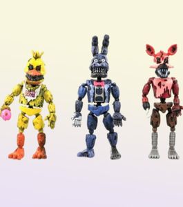 FNAF -spel Fem nätter på Freddy039S 14517cm Nightmare Freddy Chica Bonnie Funtime Foxy PVC Action Figures Model Dolls Toys 64349970